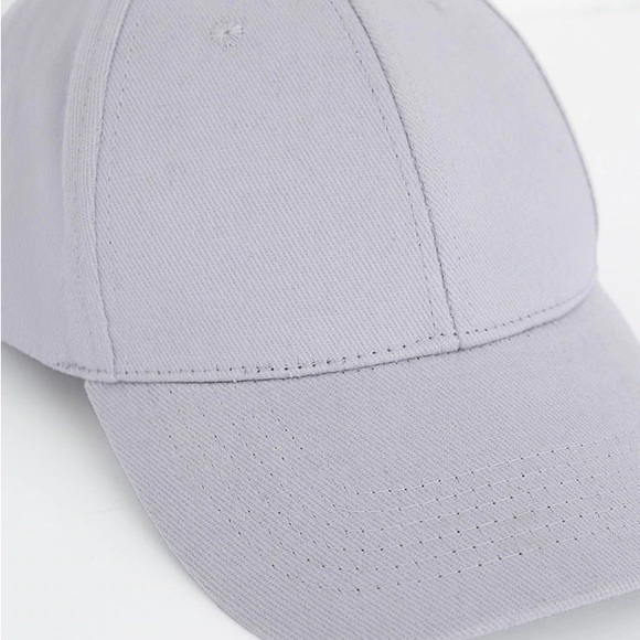 Light Grey Woven Baseball Cap - Picture 5 of 9